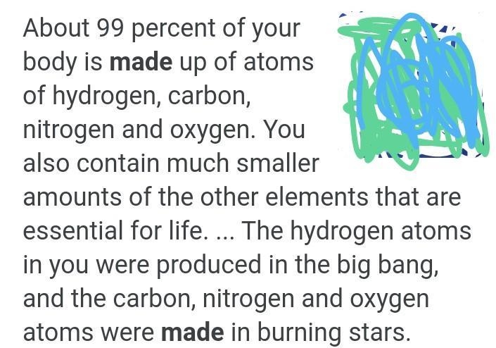 Are humans made of matter ?-example-1