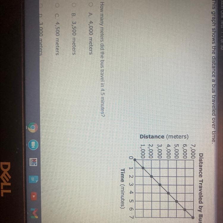 How many meters did the bus travel in 4.5 minutes-example-1