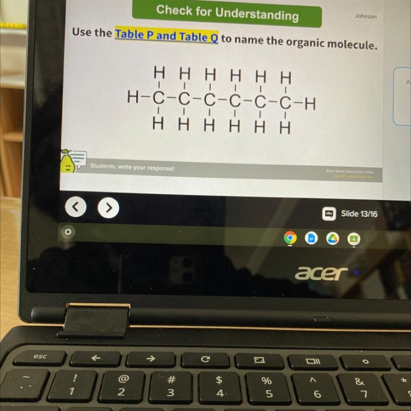 What is the name of the organic molecule-example-1