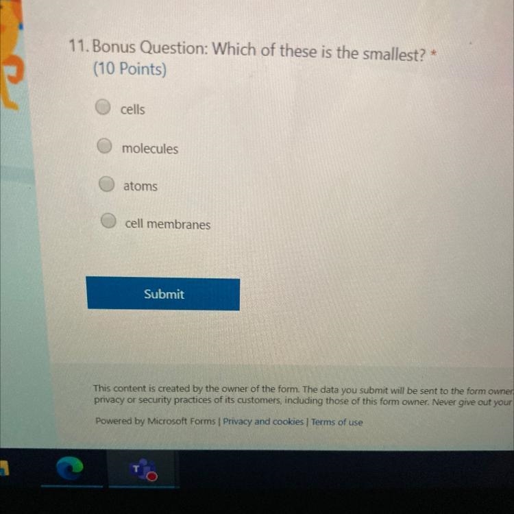 Bonus question which of these is the smallest??-example-1