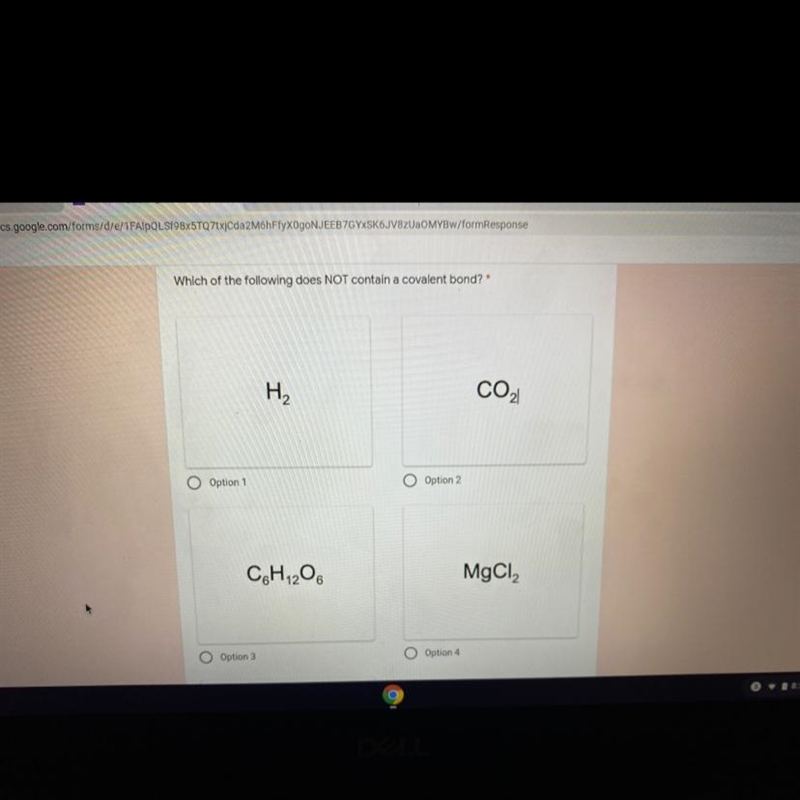 Which of the following does not contain a covalent bond ( please answer asap!! )-example-1