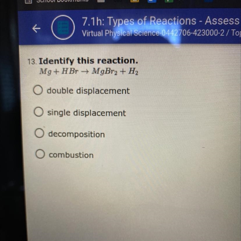 Identify this reaction In pic-example-1