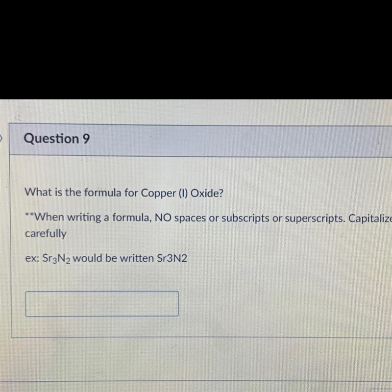 What is the formula for Copper (1) Oxide-example-1