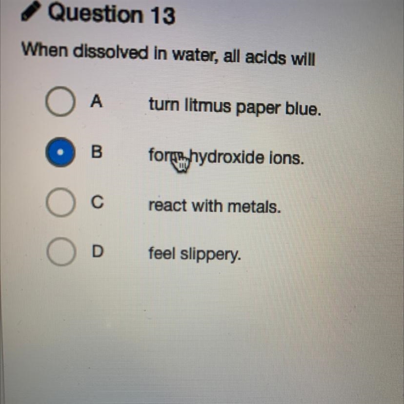 When dissolved in water all acids will￼￼???-example-1