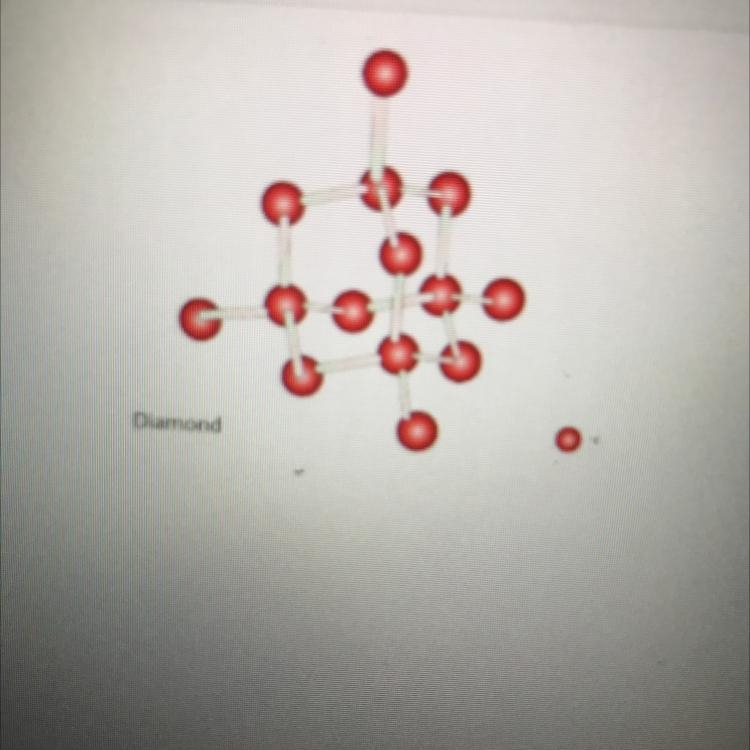 The picture to the right is the crystal of a diamond. Circle three individual atoms-example-1