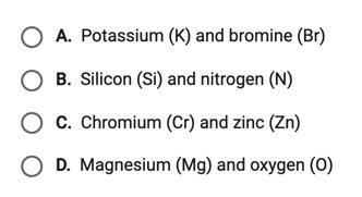 Which of the following pairs of elements will form covalent bonds with each other-example-1