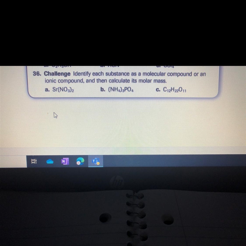 HELP ASAP!!!! Identify each substance as a molecular compound or an ionic compound-example-1