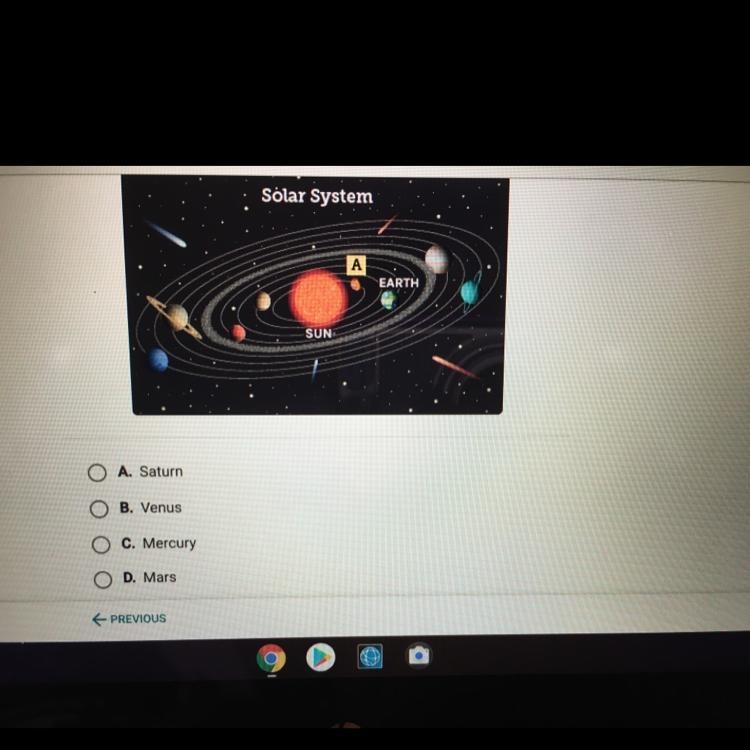 Help if your good at science What is the name of the planet next to the label a?-example-1