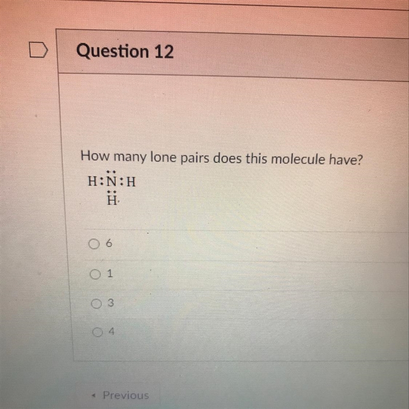 How many lone pairs does this molecule have?-example-1