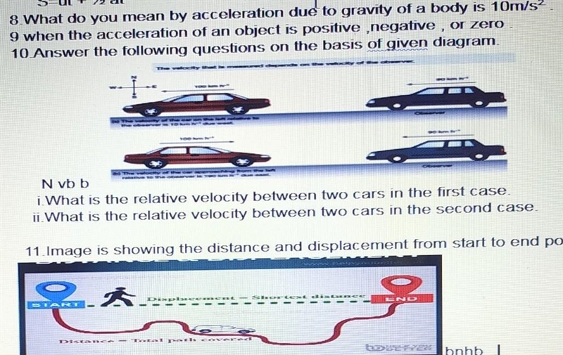 What do you mean by acceleration due to gravity of a body is 10 metre per second square-example-1