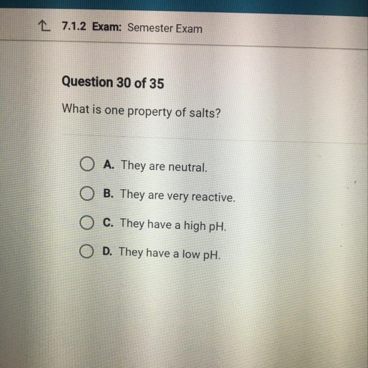 What is one property of salts?-example-1