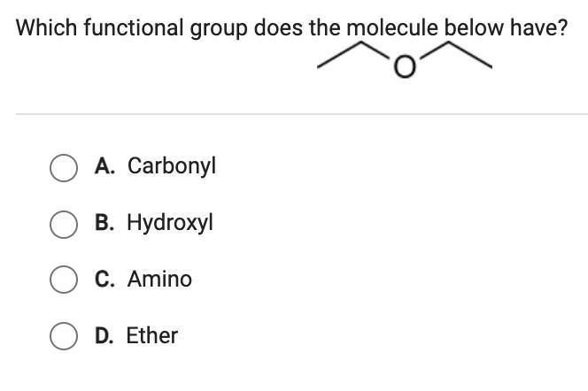 What functional group does the molecule below have? *two leg spider looking molecule-example-1