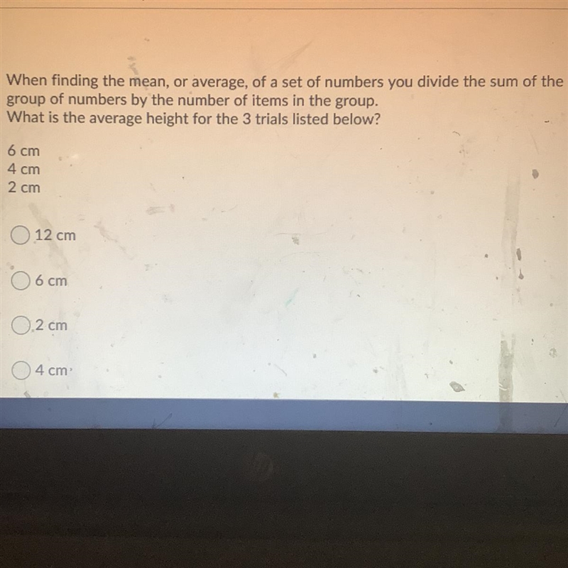 When finding the mean, or average, of a set of numbers you divide the sum of the group-example-1