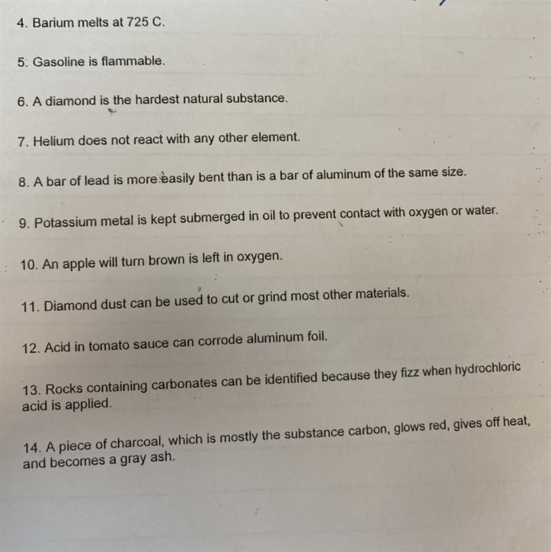 Answer the following questions as an example of physical or chemical property. (Ive-example-1