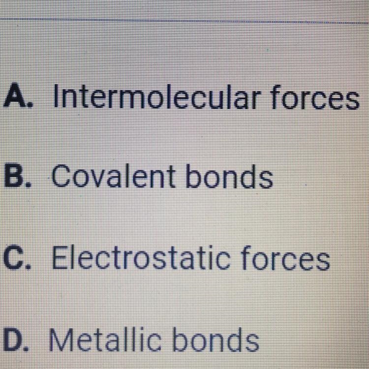 What forces typically hold ionic solids together?-example-1