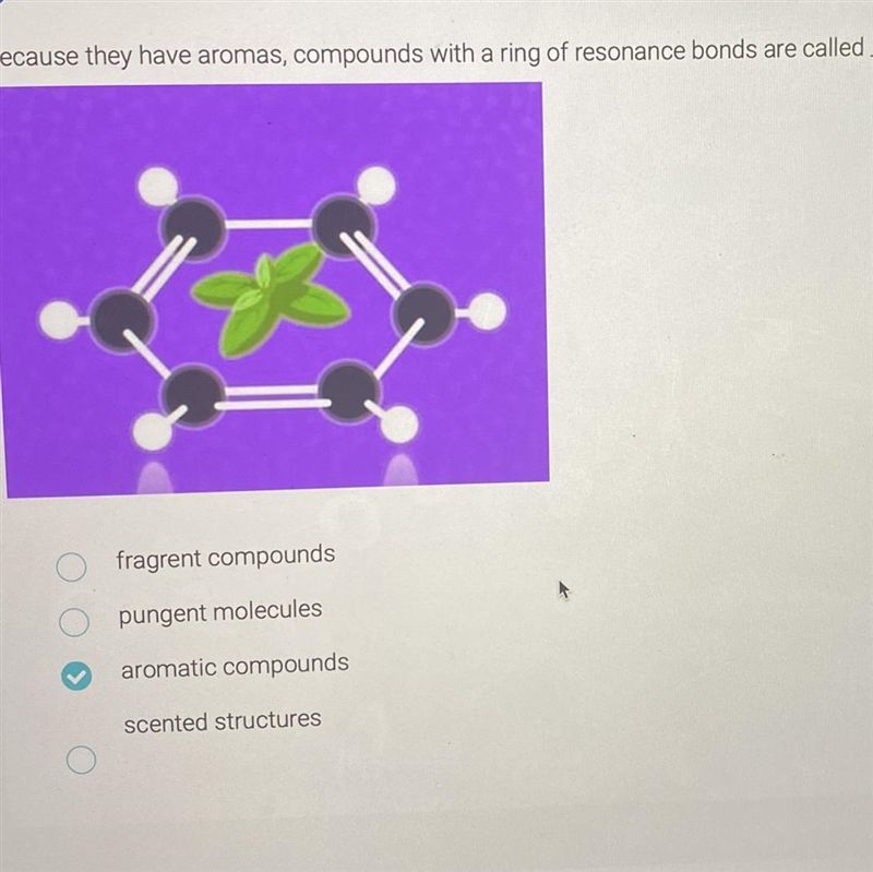 Because they have aromas, compounds with a ring of resonance bonds are called – A-example-1