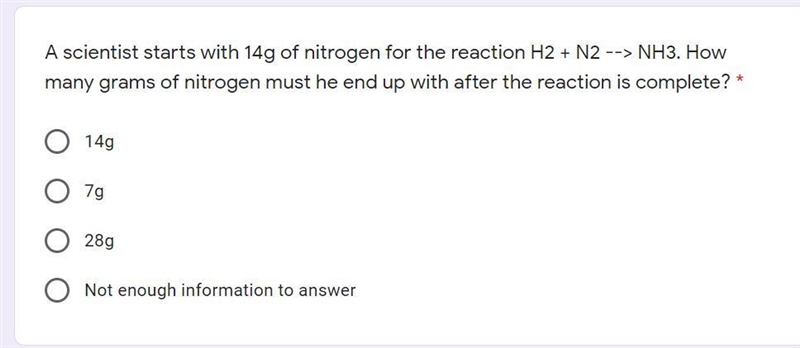 Is the law of conservation of matter followed in the reaction below?-example-1