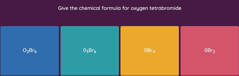 What is the chemical formula for oxygen tetrabromide?-example-1