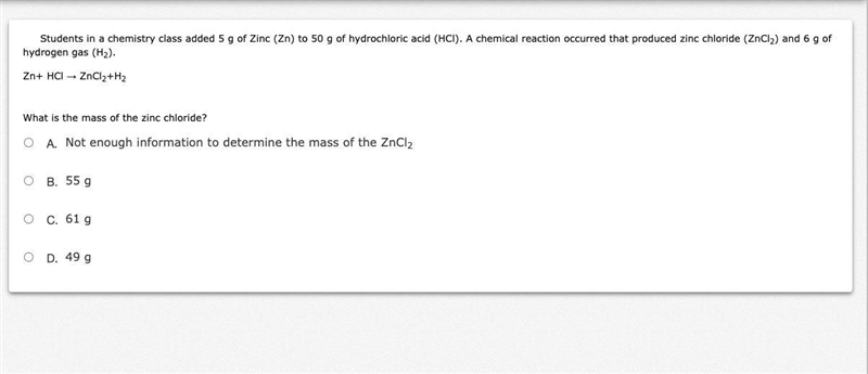 What is the mass of the zinc chloride?-example-1