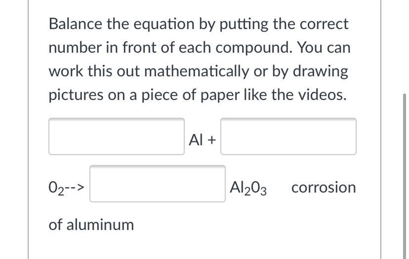 Balance the equation by putting the correct number in front of each compound. You-example-1