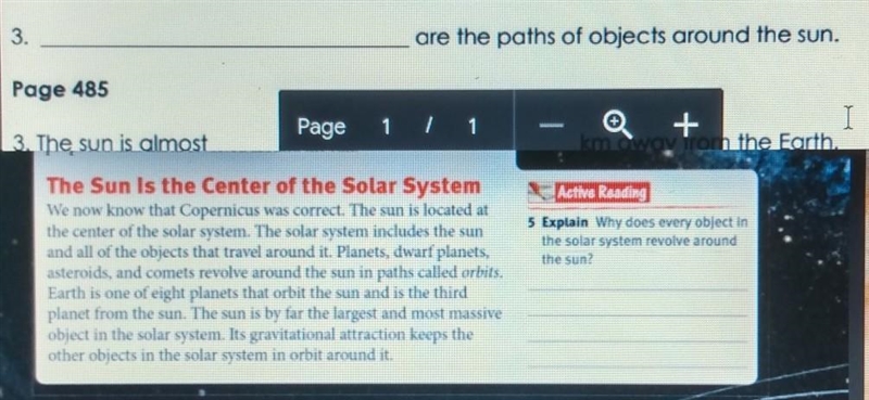 _______ are the paths of objects around the sun.​-example-1