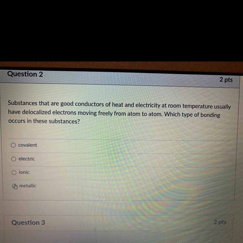 Substances that are good conductors of heat and electricity at room temperature usually-example-1