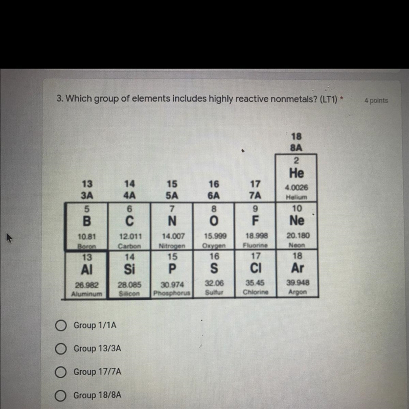 3. Which group of elements includes highly reactive nonmetals?-example-1