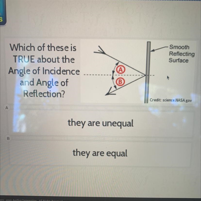 Which of these is true about the angle of incidence and angle of reflection-example-1