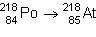 Polonium-218 undergoes beta decay, converting a neutron into a proton. Then the daughter-example-3