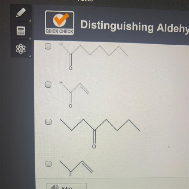 Which of these hydrocarbons is a ketone? Check all that apply.-example-1