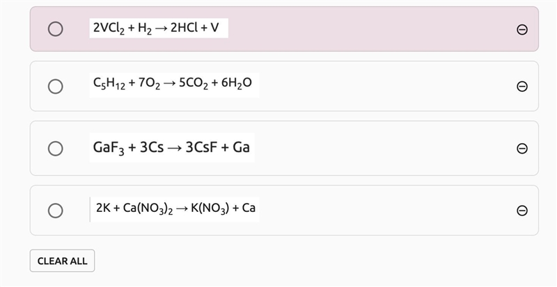 Which of the following chemical equations follows the law of conservation of mass-example-1