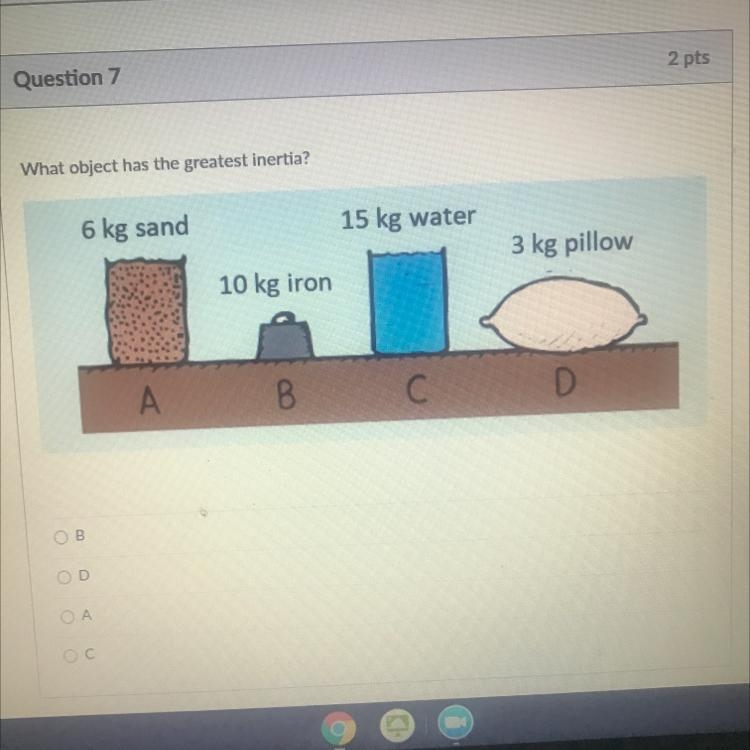 Which object has the greatest inertia-example-1