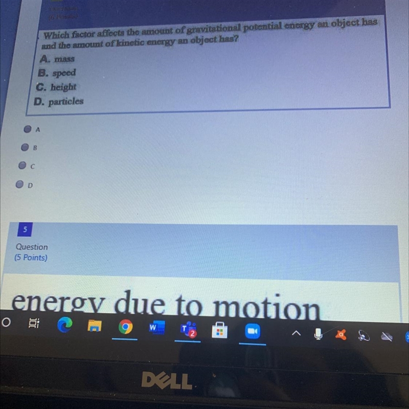 Which factor affects the amount of gravitational potential orgy at object but and-example-1