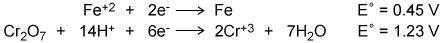 Using the two cell reduction potentials shown for their corresponding reaction, calculate-example-1