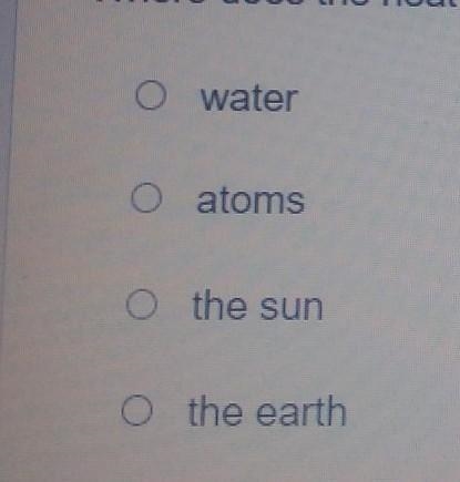 The question is~ Where does the heat come from for geothermal energy?​-example-1