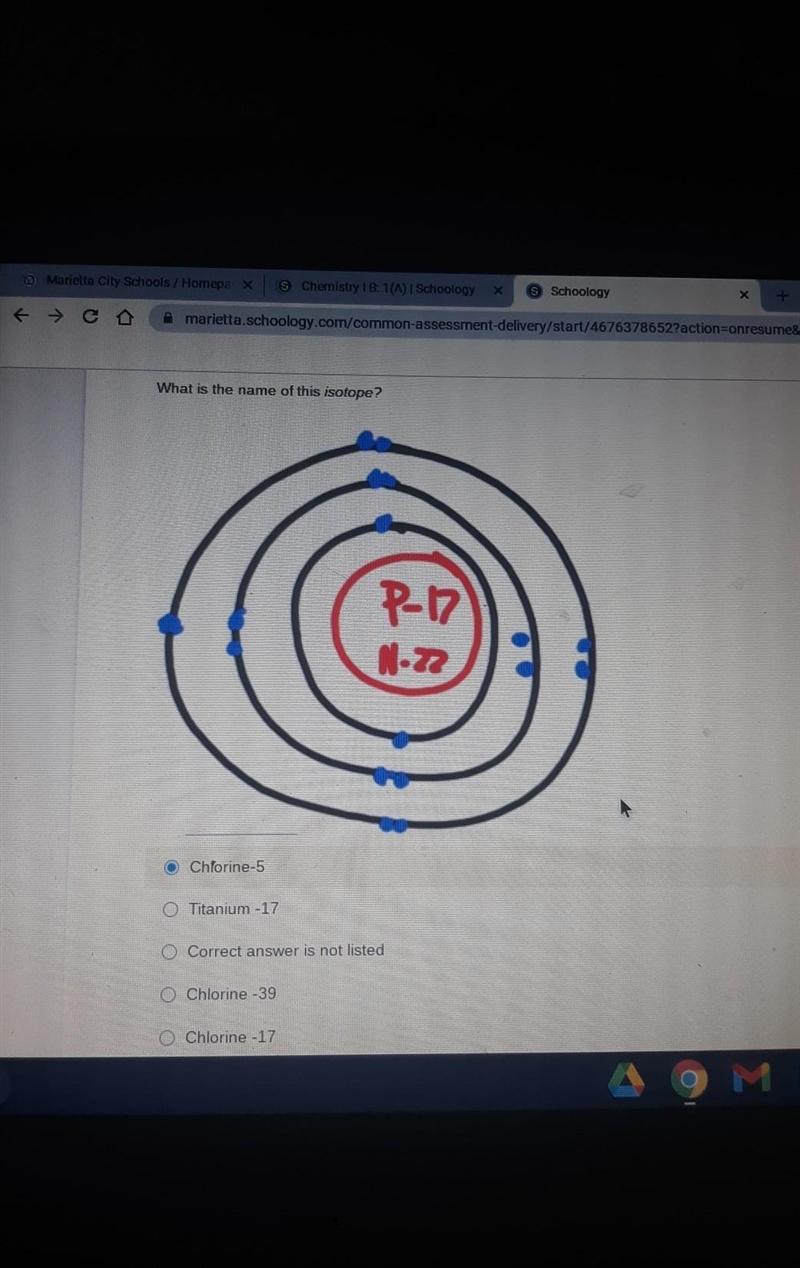 What is the name of this isotope? P-17 N-22​-example-1