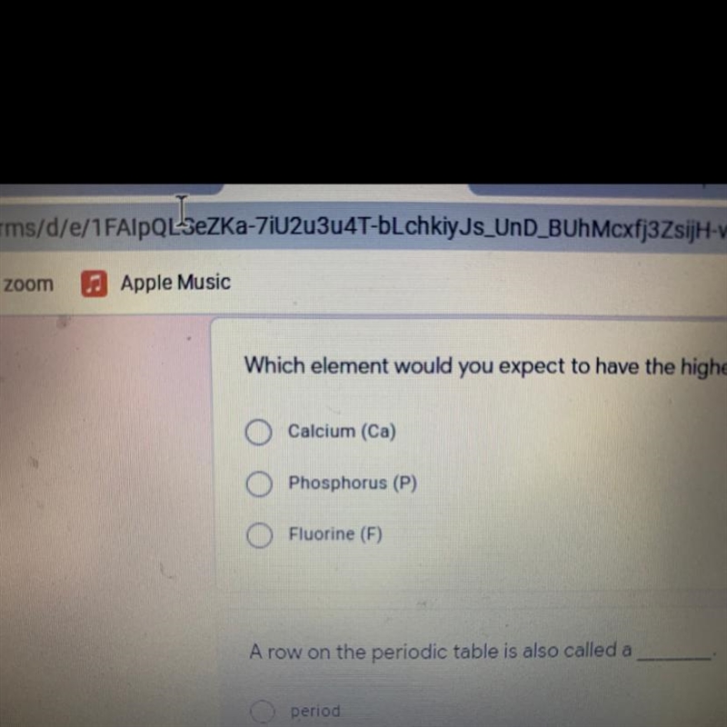 Which element would you expect to have the highest electronegativity?-example-1