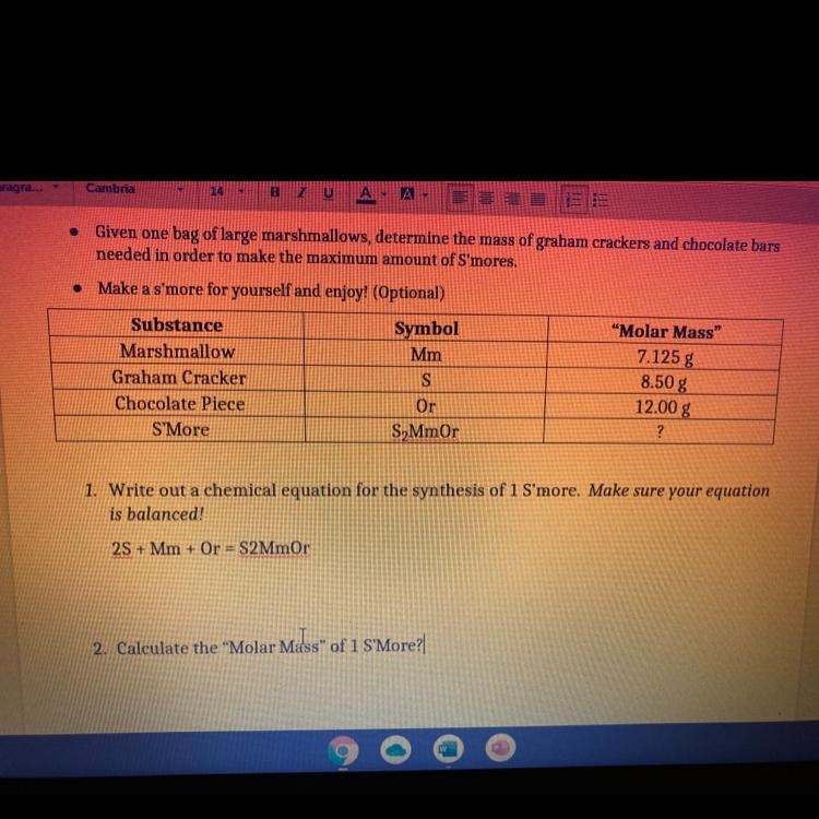 Calculate the molar mass-example-1