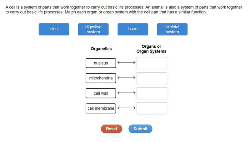 A cell is a system of parts that work together to carry out basic life processes. An-example-1