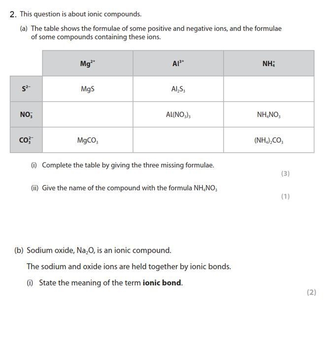 QUESTION ABOUT IONIC COMPUND DUE IN 7 MINUTES URGENT!!!!!!!!!!!!!-example-1