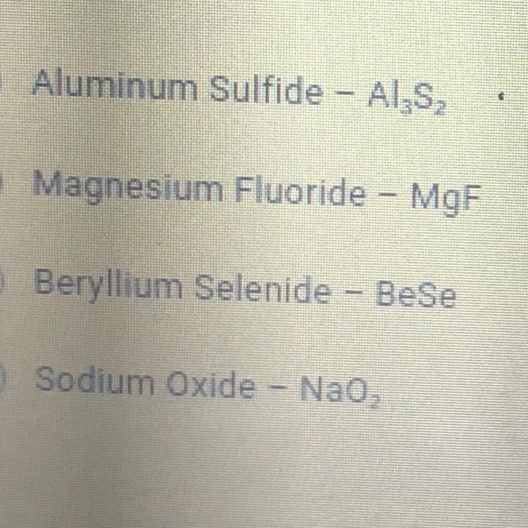 Which of the following has the correct chemical formula based of the given chemical-example-1