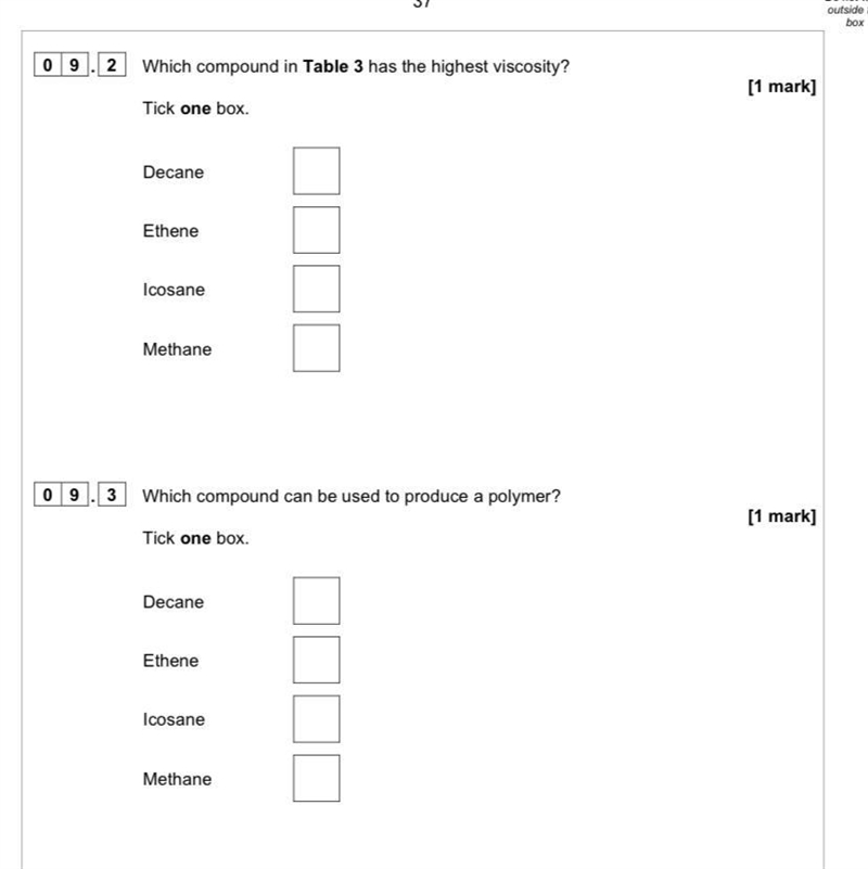 Crude oil is a mixture of many different chemical compounds. Table 3 shows information-example-1