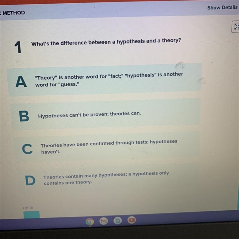 What's the difference between a hypothesis and a theory?-example-1