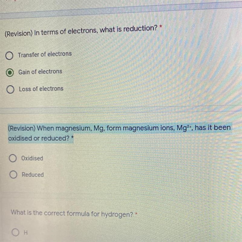 (Revision) When magnesium, Mg, form magnesium ions, Mg2+, has it beer oxidised or-example-1