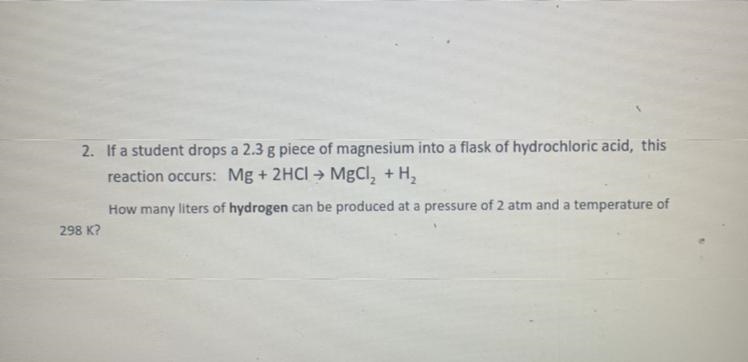 How many liters of hydrogen can be produced at a pressure of 2 atm and a temperature-example-1