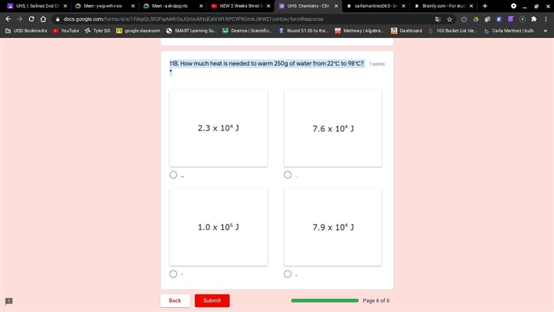 How much heat is needed to warm 250g of water from 22℃ to 98℃?-example-1