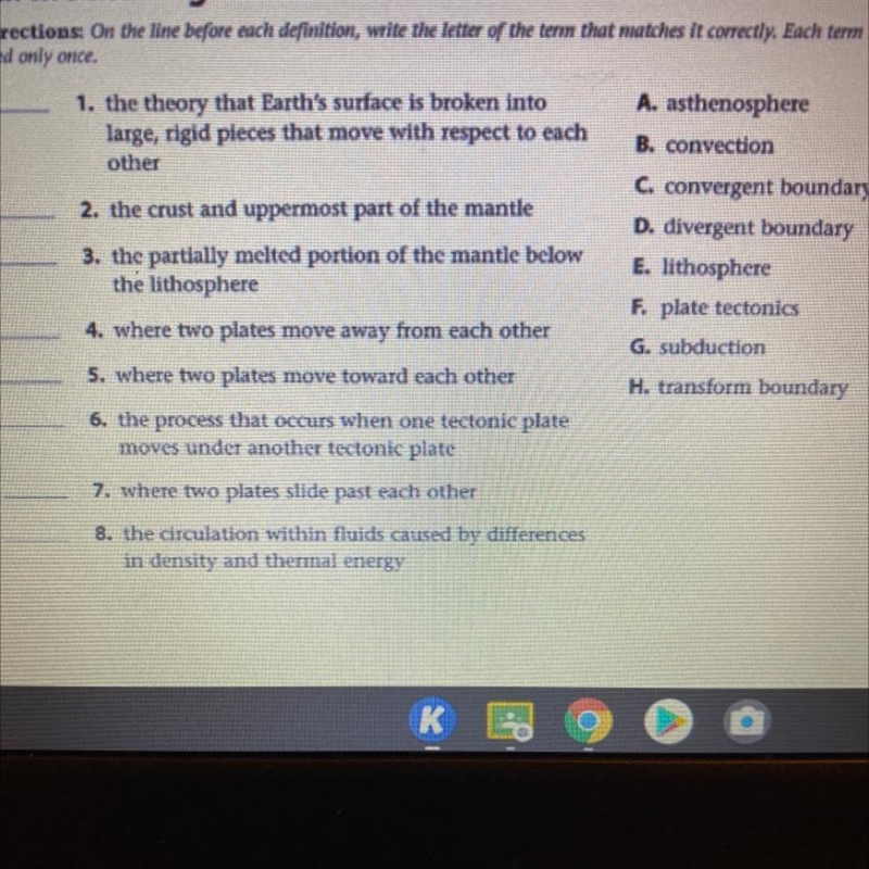 Need help in science earths moving surface-example-1