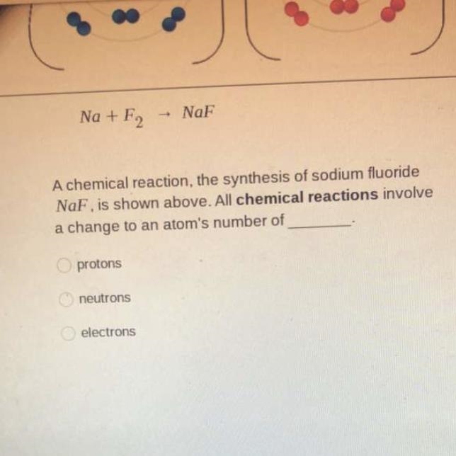 na+F2-> naF a chemical reaction. the synthesis of sodium fluoride noF is shown-example-1