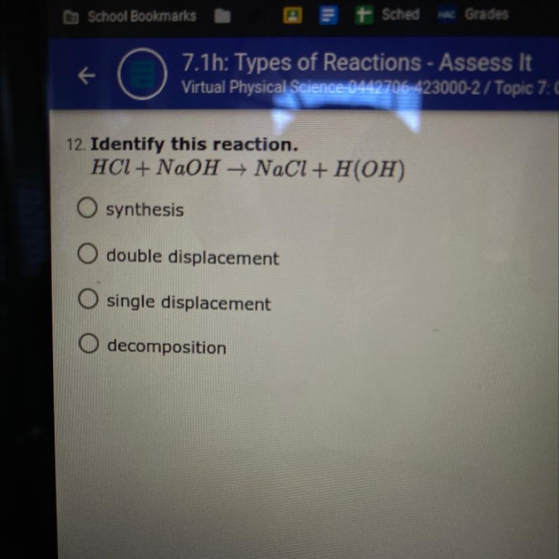 Identify this reaction In pic-example-1