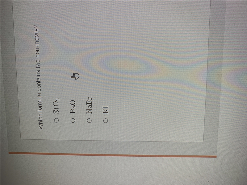 Which formula contains 2 non metals-example-1